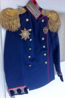   Imperial Russian Colonels uniform tunica&badges c1890s see!  