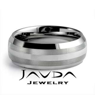 Tungsten Wedding Band Ring Bevel Edges Dome Size 7  
