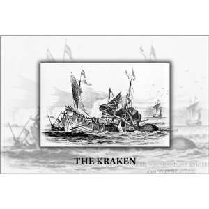  The Kraken, by Pierre Denys de Montfort   24x36 Poster 
