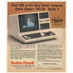  1983 Radio Shack TRS 80 Model 4 Computer Print Ad 