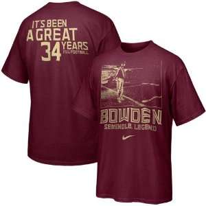   (FSU) Garnet Bobby Bowden Retirement T shirt