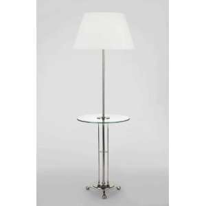 Troika Tray Table Floor Lamp Polished Nickel Finish by Robert Abbey 