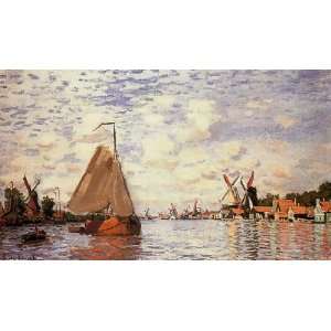   Claude Monet   24 x 14 inches   The Zaan at Zaandam