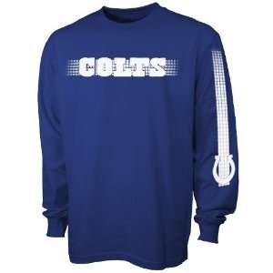 Indianapolis Colts Royal Blue Flea Flicker Long Sleeve T shirt  