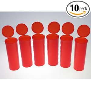  Philips Pop Top Squeeze Top Vial 60 Dram   10 Count (Red 