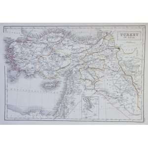 Black Map of Turkey in Asia (1846)