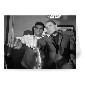 Cassius Clay and Henry Cooper   Greeting Card (Pack of 2)   7x5 inch 