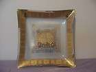 Vintage Textured Glass Low Square 11 Bowl Serving Plat