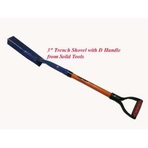  3 Trenching Shovel with D Grip Fiberglass Handle: Home 