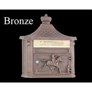  Amco Victorian Wall Mount Locking Mailbox   Bronze: Home 