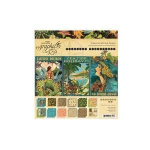 Graphic 45   Tropical Travelogue Collection   8 x 8 Paper 