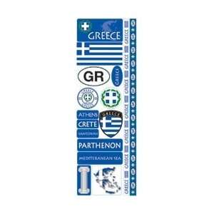 Reminisce Passports Die Cut Stickers 4.25X12 Sheet Greece; 6 Items 