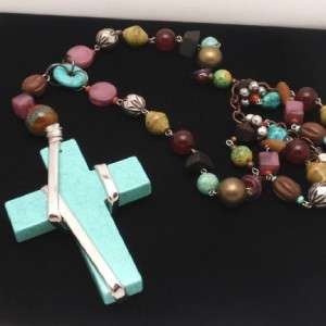 Treska Cross & Necklace HUGE New without Tags  