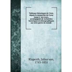   sur cette partie du monde Julius von, 1783 1835 Klaproth Books