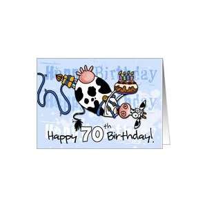  Bungee Cow Birthday   70 years old Card Toys & Games
