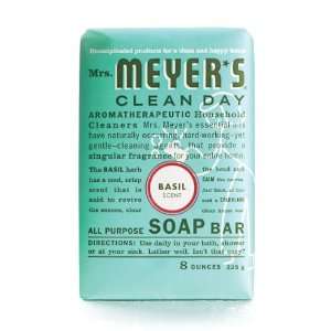  Mrs. Meyers All Purpose Bar Soap in Basil, Three 8oz bars Beauty