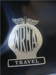 Retro NRMA Vintage Blue Vinyl Travel Bag C.1970S  
