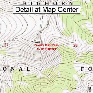  USGS Topographic Quadrangle Map   Powder River Pass 