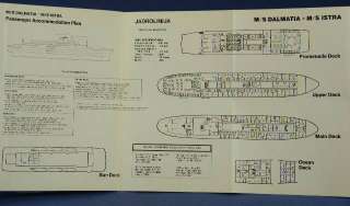 Deck Plan Jadrolinija Cruise Ship M/S DALMATIA ISTRA  