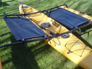 Black Hobie Mirage Adventure Island kayak trampoline set  