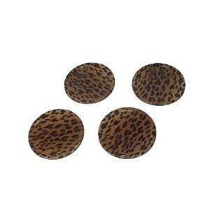  Leopard Skin Set of 4 Melamine Coasters by Precidio 