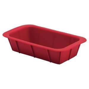   blinQ 5 Inch x 10 Inch Silicone Loaf Pan Berry Red