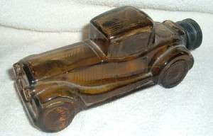 AVON COLLECTIBLE AMBER CAR COLOGNE BOTTLE  