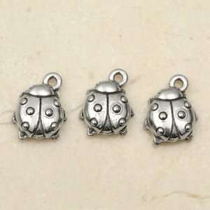   LADYBUG Sterling Silver Plated Pewter Charms (3): Arts, Crafts