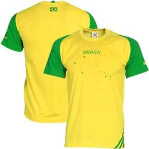 adidas Brazil Gold 2010 FIFA World Cup Premium T shirt:  
