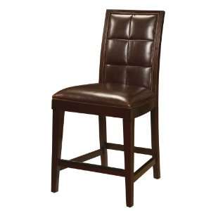   Back Leather Counter Stool, Coffee Bean (set of two): Home & Kitchen