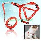 RED PET DOG PUPPY PULLING LEAD NYLON HARNESS LEASH ROPE