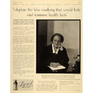  1932 Ad Lehn Fink Lysol Antiseptic Madame George Fabre 