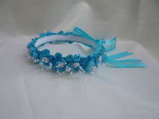 NEW TURQUOISE HEADPIECE TO MATCH FLOWER GIRL DRESSES  