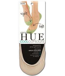 HUE Cool Contours Low Cut Foot Liner Hosiery,  