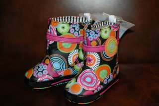 Baby Shoes: Baby Deer Girls Soft Sole Boots / Multi Color / Size 2 / 3 