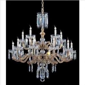  Nulco Belcourt Fifteen Light Chandelier in English Brass 