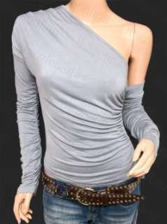 Free Ship Funky Ruched One Shoulder Boho Top S/M L XL  