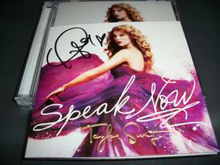 Taylor Swift Signed Cd Speak Now 2010 Autographed + COA  
