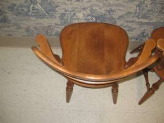 Ethan Allen Heirloom Maple Comb Back Side Chairs 6040 Nutmeg finish 