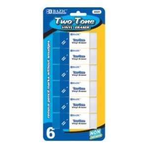  BAZIC Two Tone Vinyl Eraser Case Pack 72: Office Products