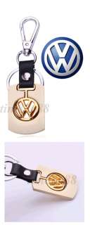 Golden Volkswagen VW logo style car keyring keychain  