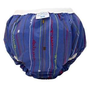   Taffeta Potty Training Pants   X Large   Threadline Stripes Blue Baby