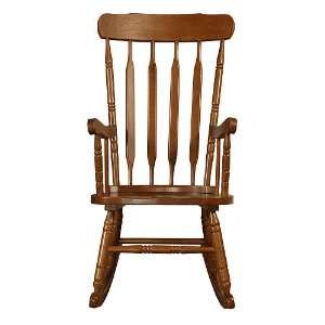  Bergamo Wood Rocking Chair   Dark Walnut: Home & Kitchen