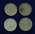 CHILE 10 CENTAVOS COINS: 1906,1917,1921​,1933, 20 CENTAV