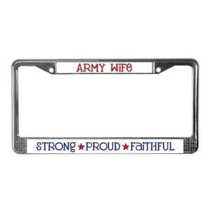   Faithful   Arm Military License Plate Frame by CafePress: Automotive