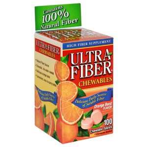 Ultra Fiber High Fiber Supplement, Orange Burst Flavor, 100 Chewable 