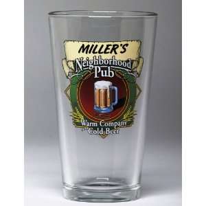 Personalized Neighborhood Pub Design Glasses (set of 4)  