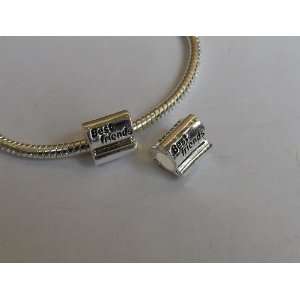  925 Sterling Silver Best Friends Charm Bead for Bracelet 