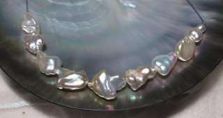 STUNNING SOUTH SEA AAA SILVER GOLD WHITE KEISHI PEARLS LARGER 5.20 