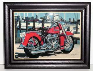 Scott Jacobs Panacea 53 Panhead Harley Art Framed Tile  